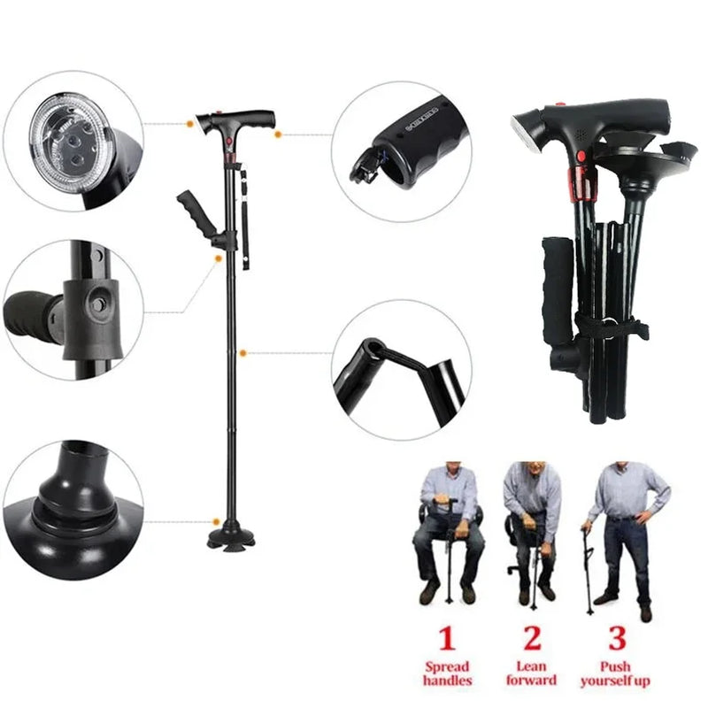 GuardianPro™ - Upright Walking Cane